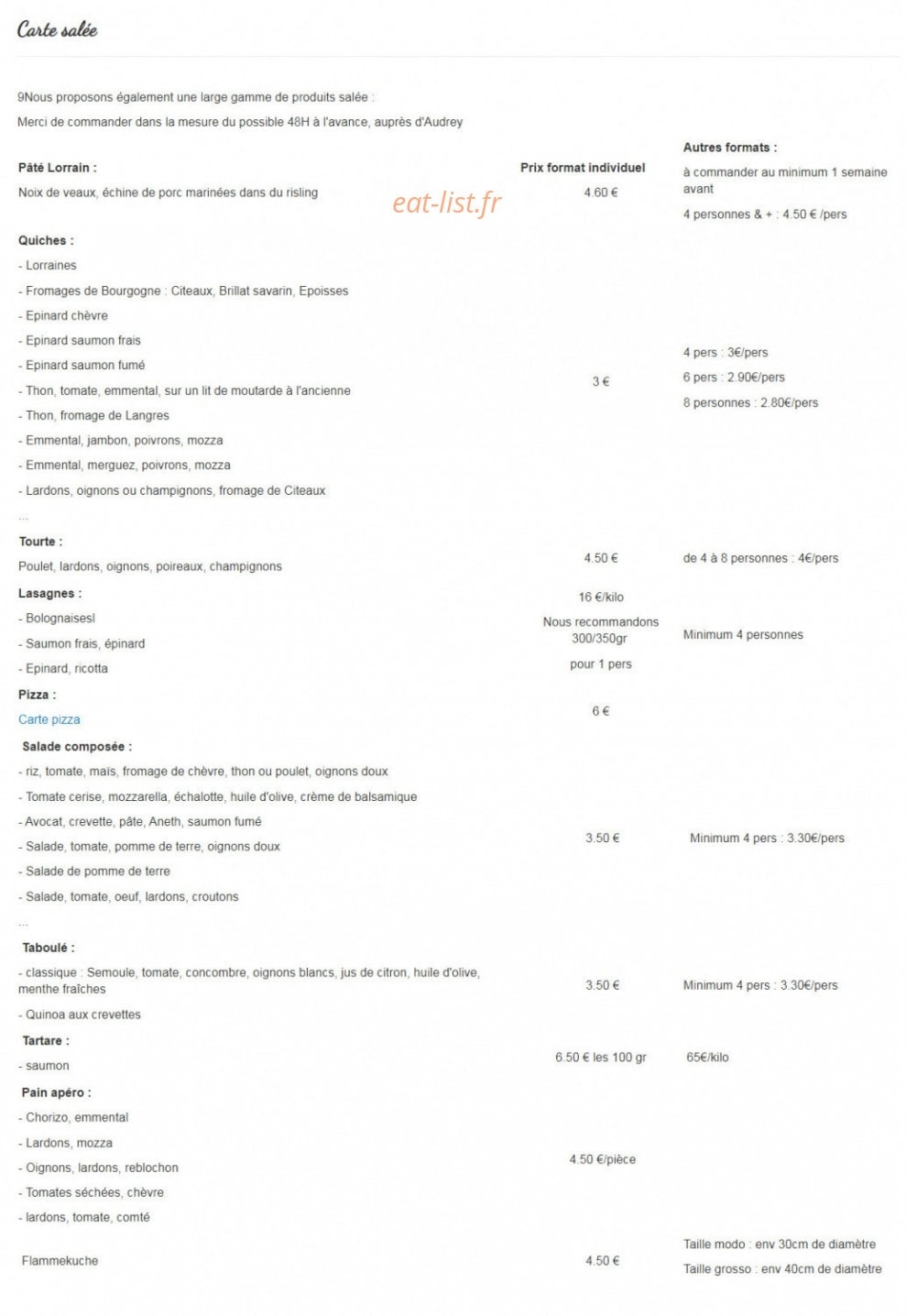 Cha patiss — carte page 2