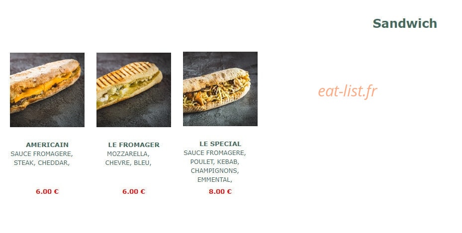La Cabane à Pizza — carte page 2