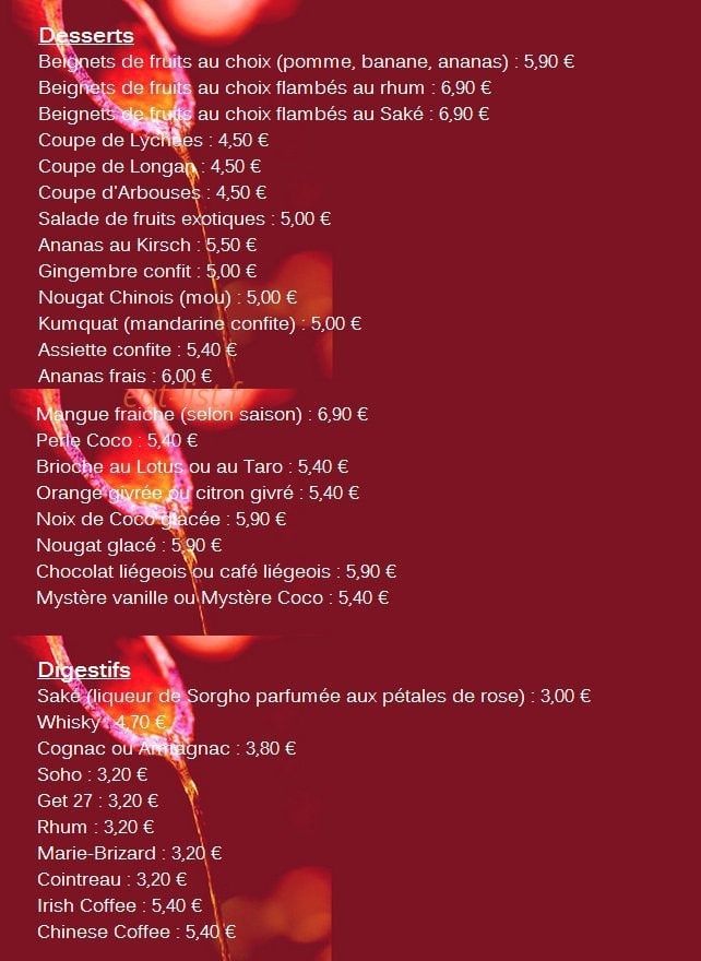 Aux Baguettes d'Or — carte page 7