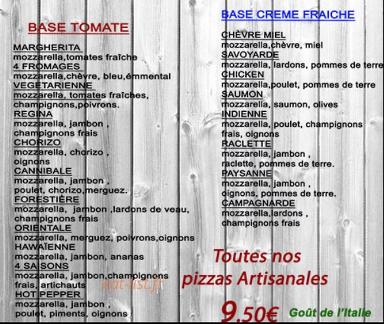 FourChef — carte page 1