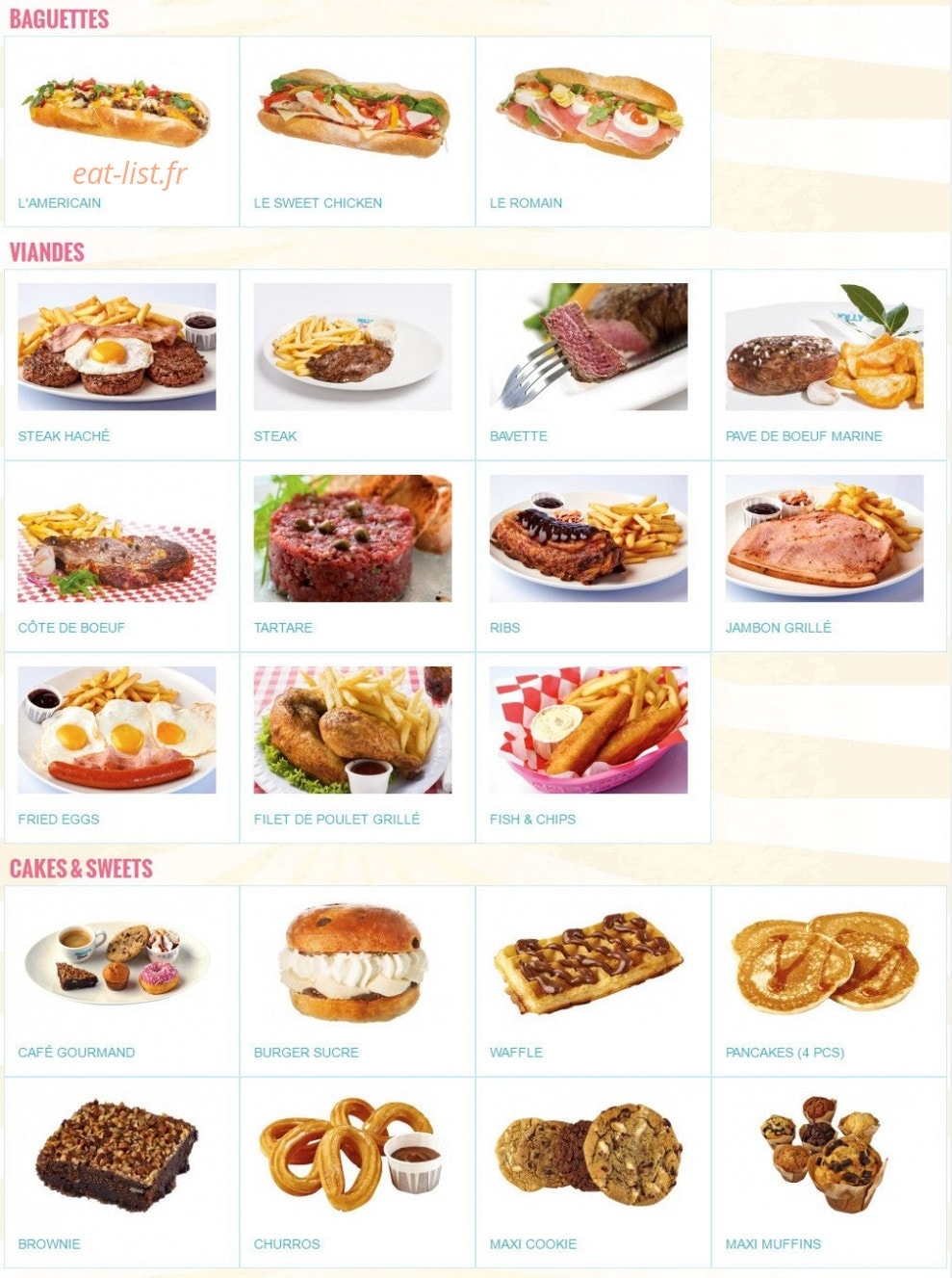 Holly's diner — carte page 3