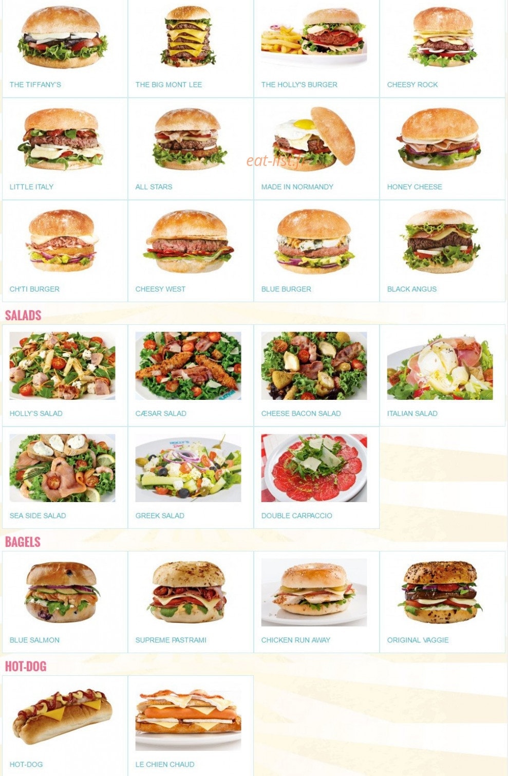 Holly's diner — carte page 2