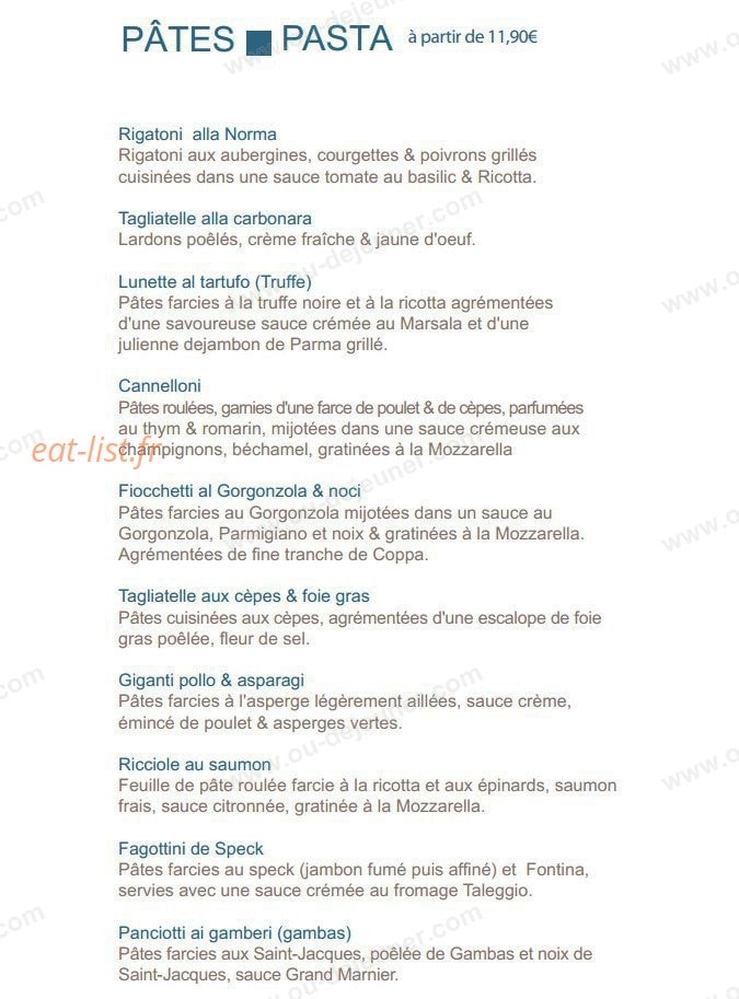 Il Ristorante — carte page 4