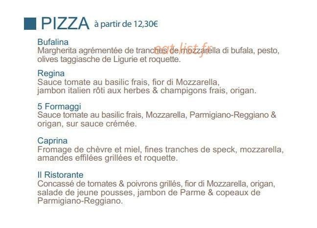 Il Ristorante — carte page 5