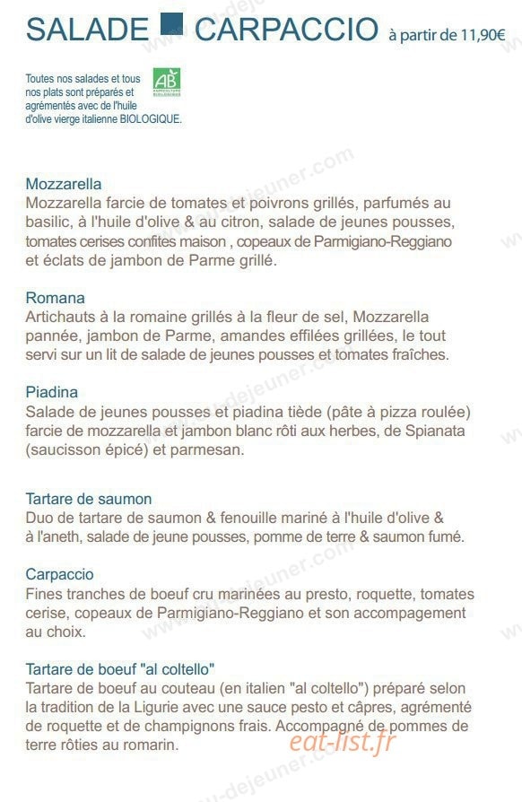 Il Ristorante — carte page 2