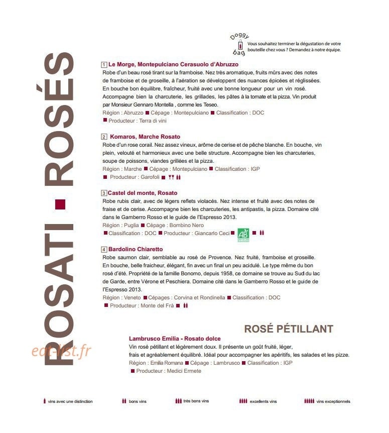 Il Ristorante — carte page 10