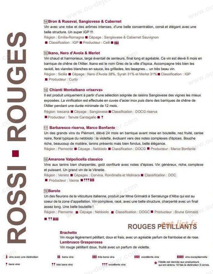 Il Ristorante — carte page 13