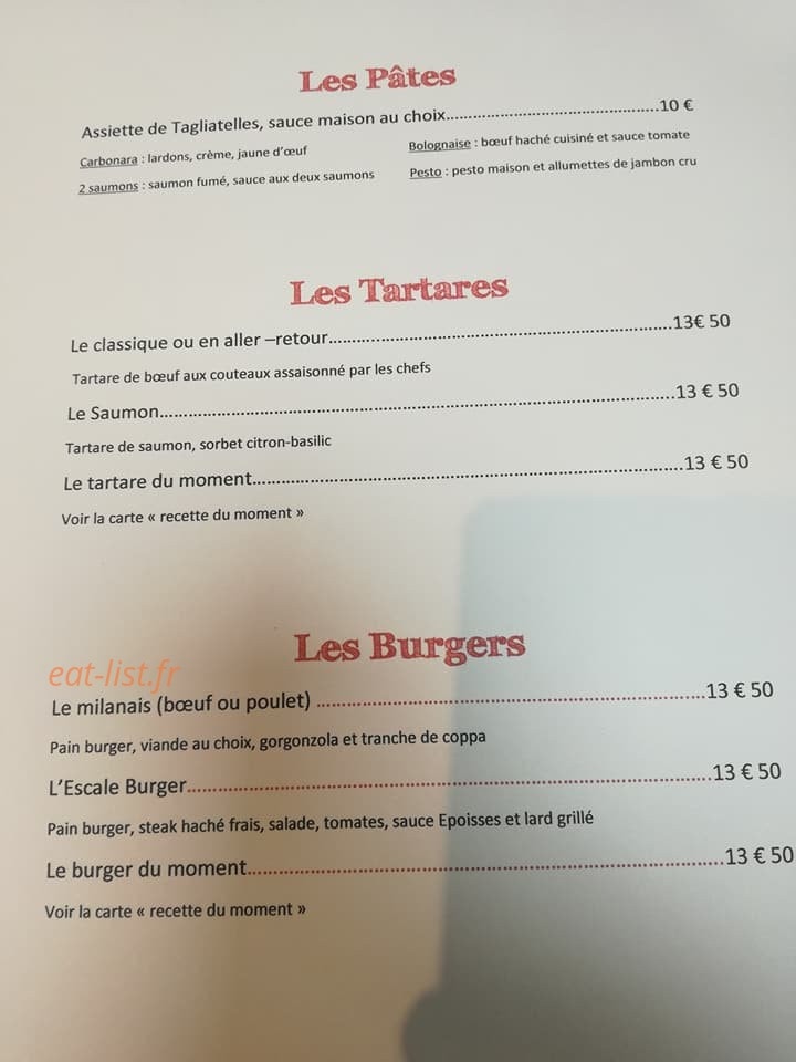 L'escale — carte page 1