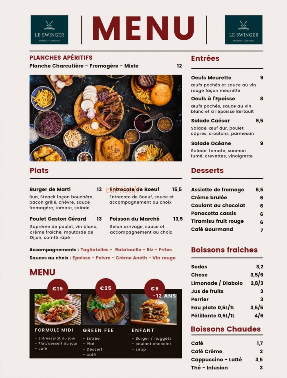 Le Swinger — carte page 1