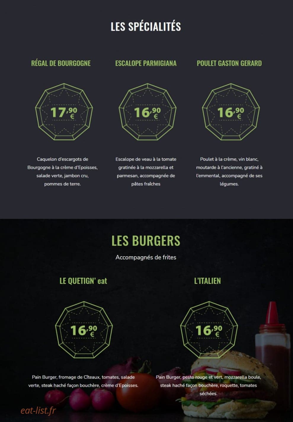 Quetign'eat — carte page 4