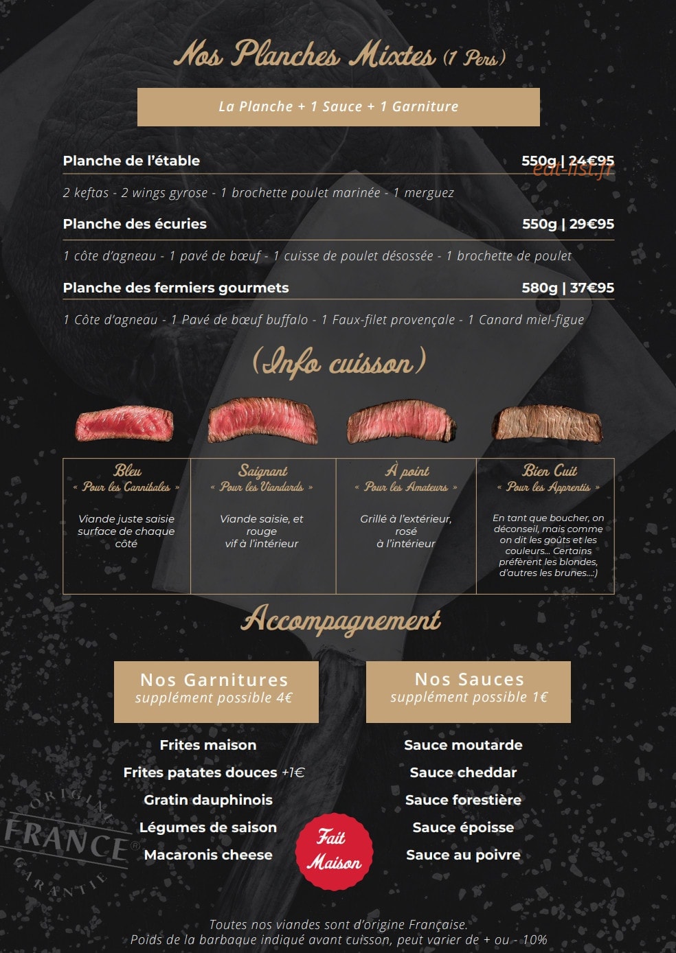 Tomah'Grill — carte page 4