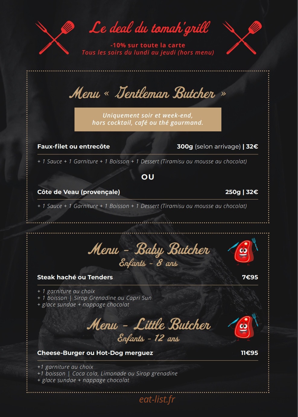 Tomah'Grill — carte page 7