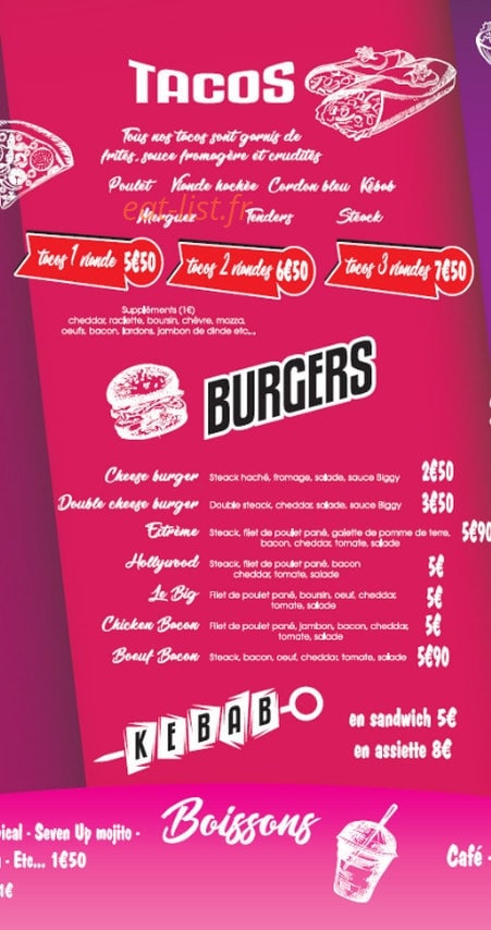 Pizz-Burger — carte page 3