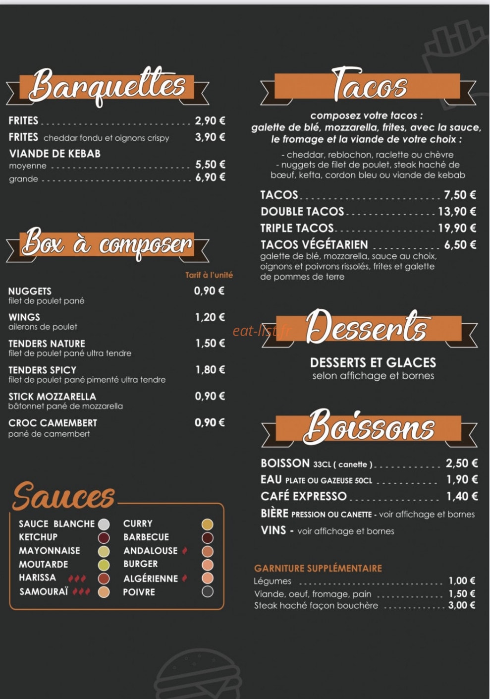 La Fabrique Gourmande — carte page 4