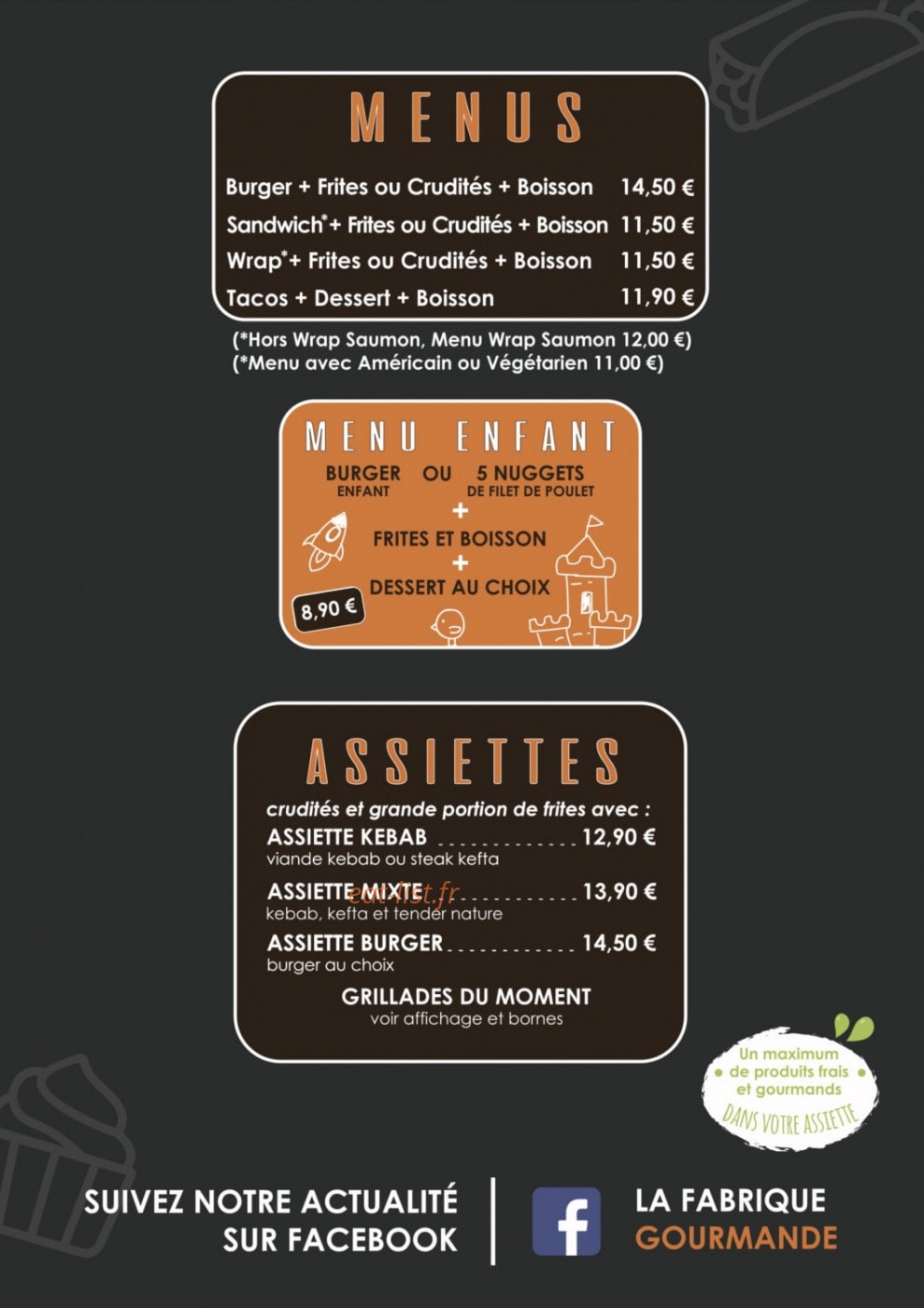 La Fabrique Gourmande — carte page 3
