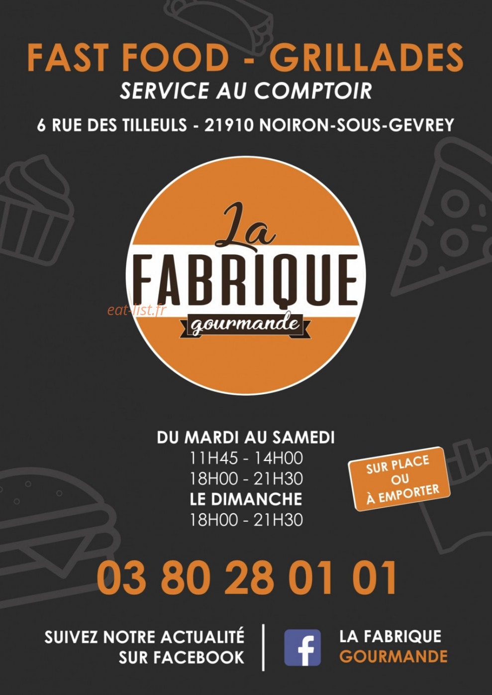 La Fabrique Gourmande — carte page 1