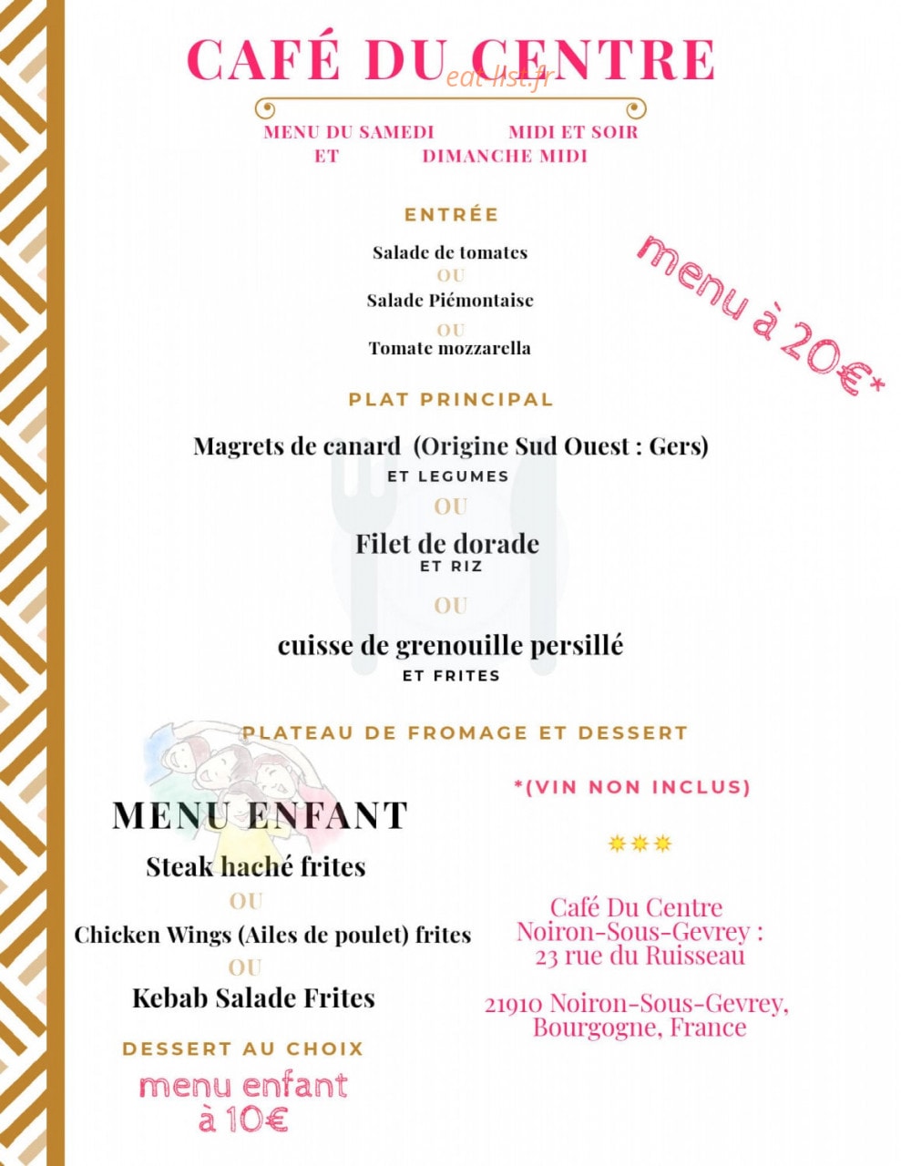 Le Café du Centre — carte page 2