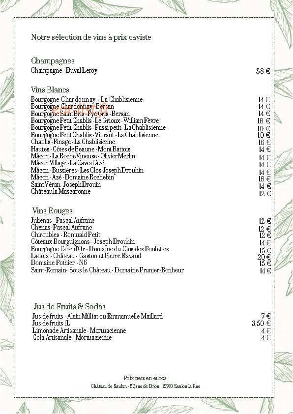 Restaurant Deux Rivières — carte page 4