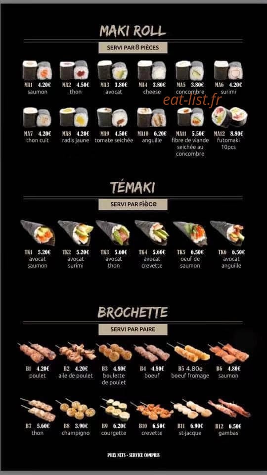 Ace Sushi — carte page 11
