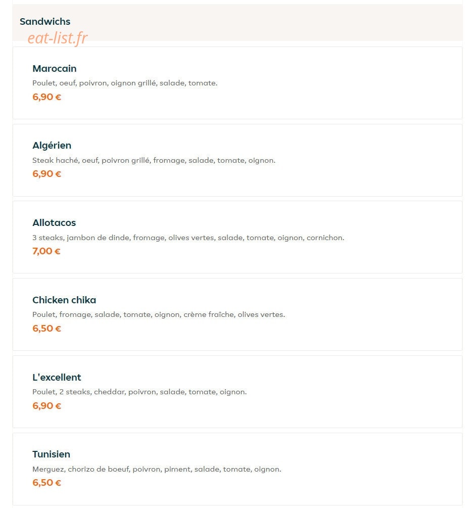 Allo Tacos — carte page 11
