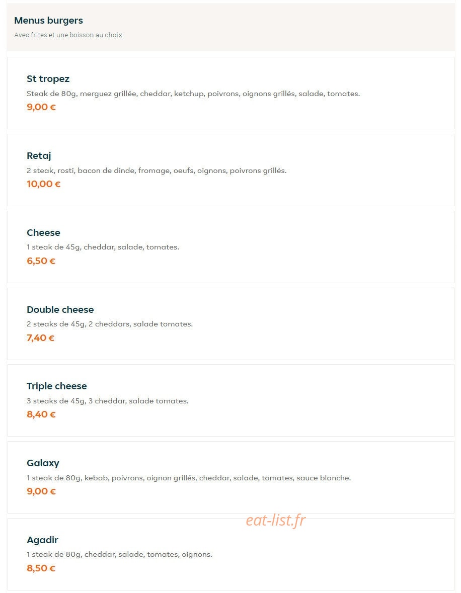 Allo Tacos — carte page 2