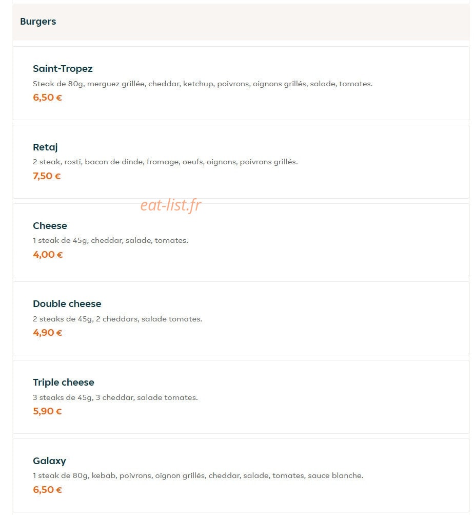 Allo Tacos — carte page 8
