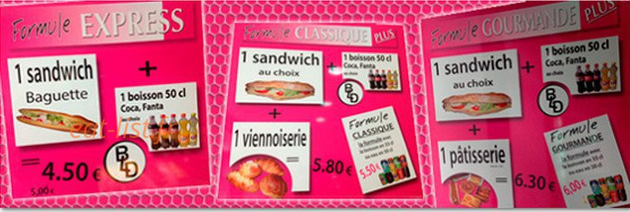 Au Boulevard — carte page 1