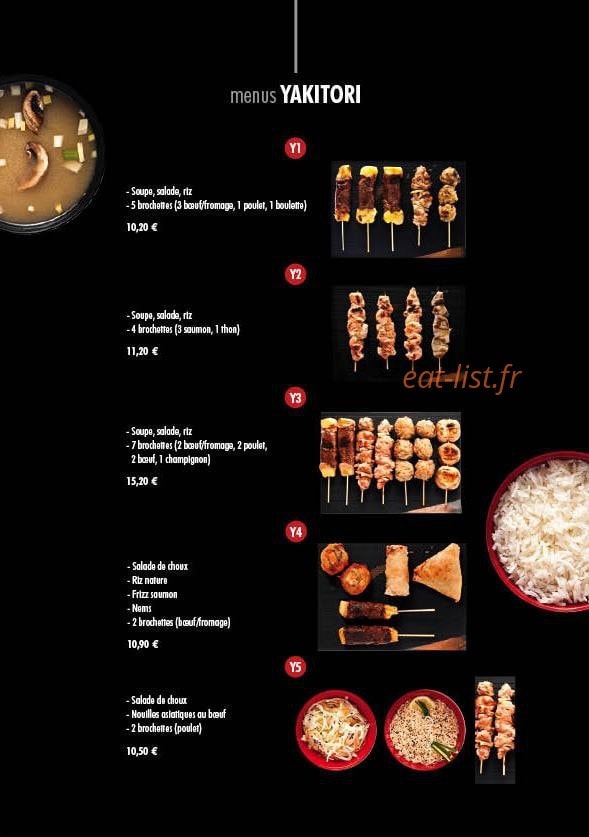 Au temps Sushi — carte page 3