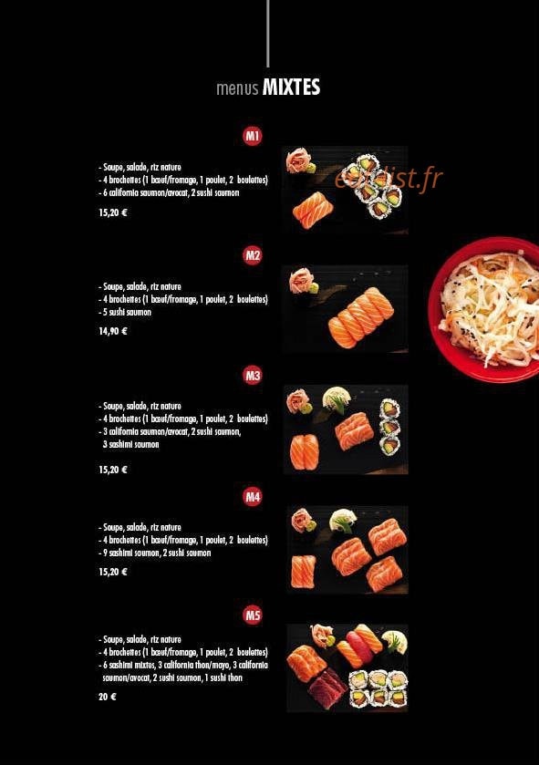 Au temps Sushi — carte page 4