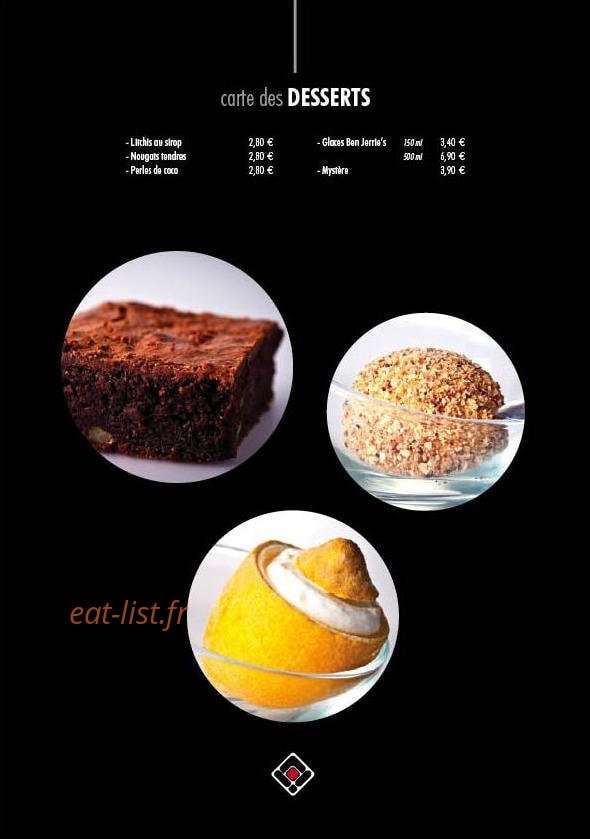 Au temps Sushi — carte page 9
