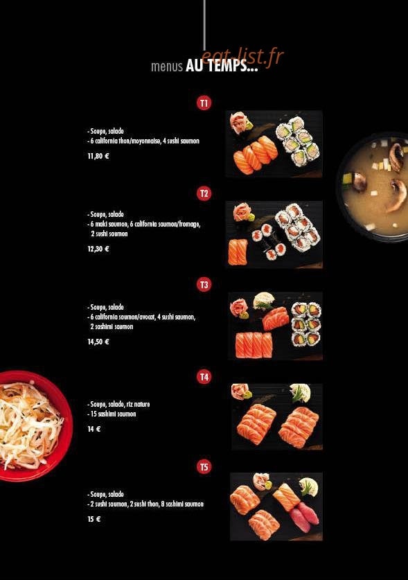 Au temps Sushi — carte page 5