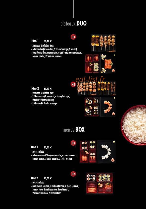 Au temps Sushi — carte page 6