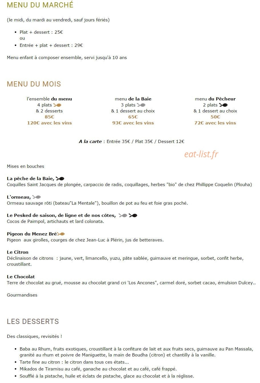 Aux pesked — carte page 1