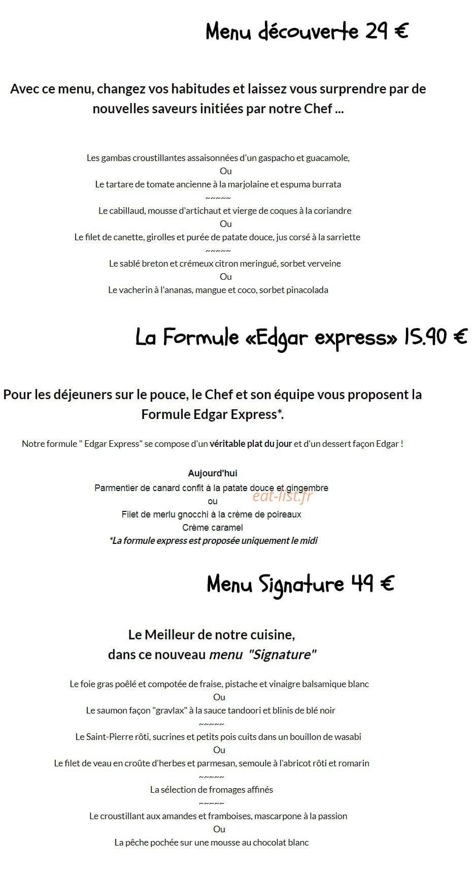 Edgar — carte page 2