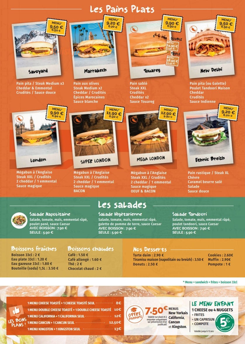 Ethnic Food — carte page 3