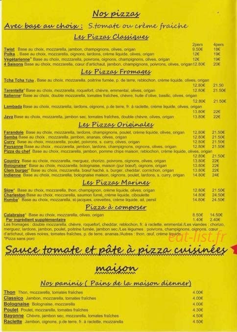 La Calabraise — carte page 2