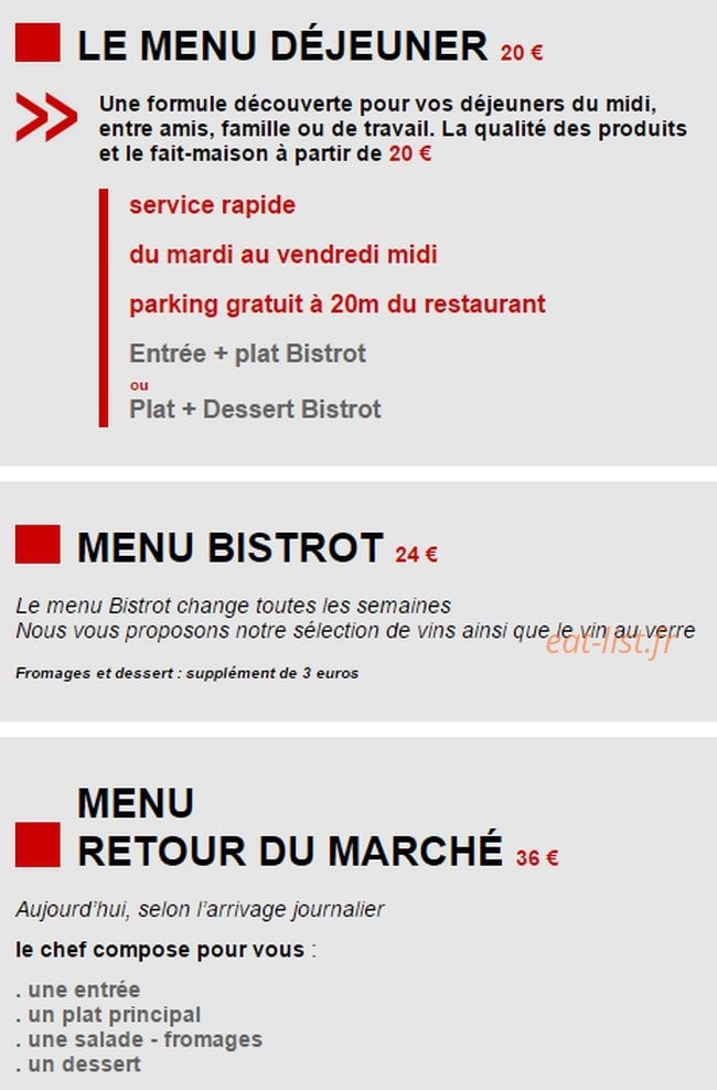 La Croix Blanche — carte page 3