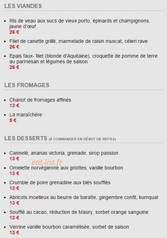 La Croix Blanche — carte page 2