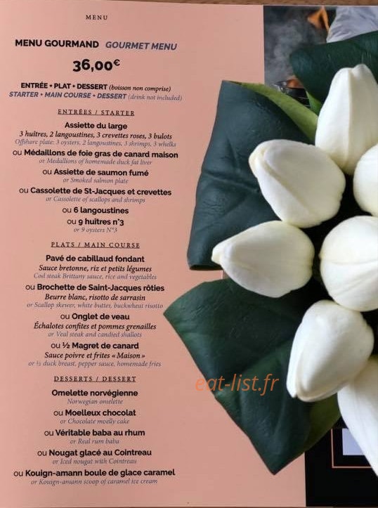 La Taverne — carte page 1
