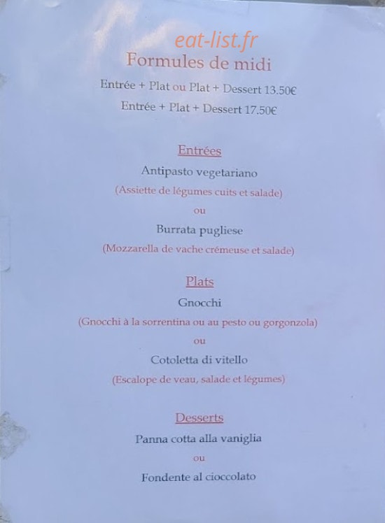 La Vigna — carte page 1