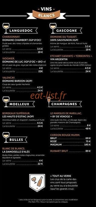 Le QG Rooftop Bar — carte page 4