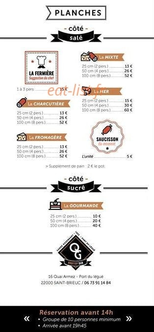 Le QG Rooftop Bar — carte page 6
