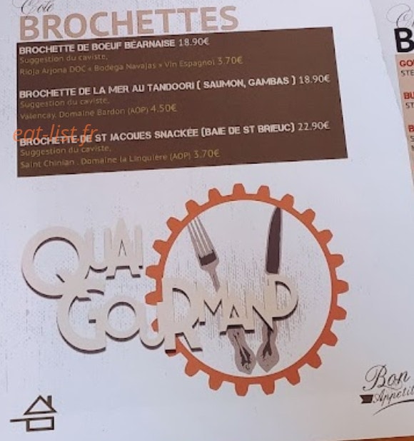 Le Quai Gourmand — carte page 3