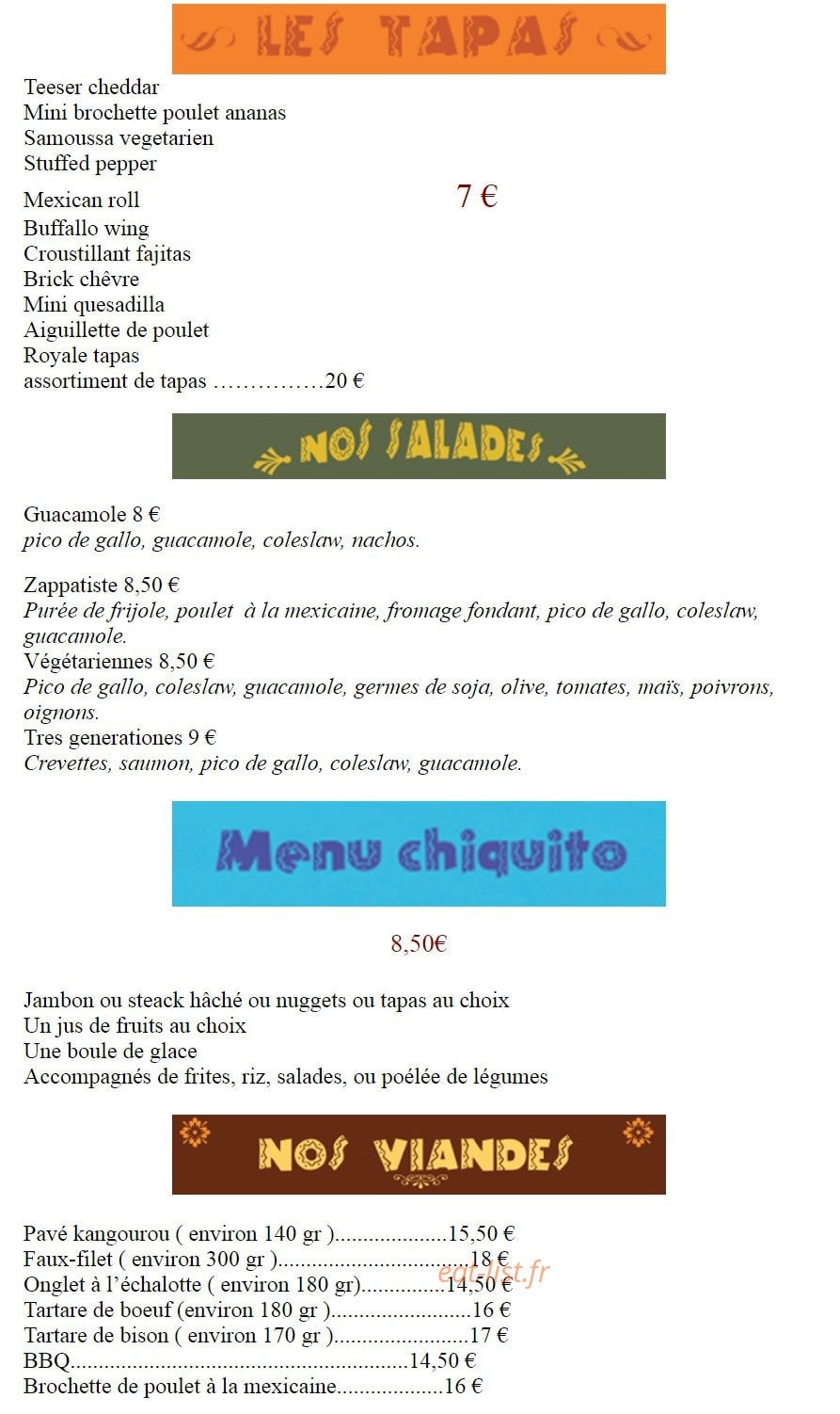 Le Tijuana — carte page 1