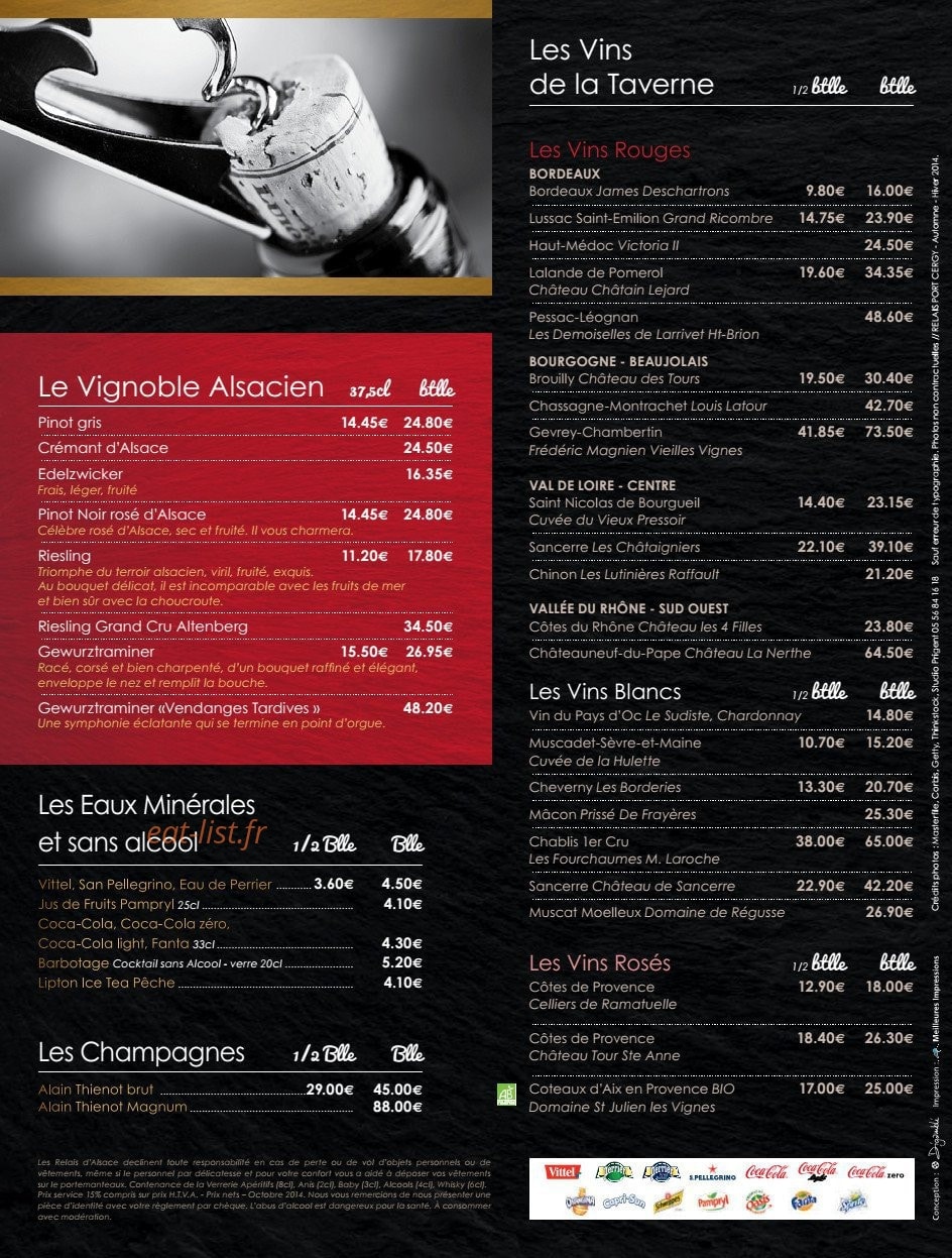 Les Relais d'Alsace — carte page 7