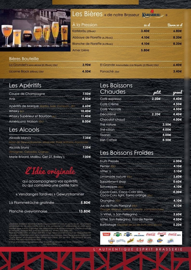 Les Relais d'Alsace — carte page 11