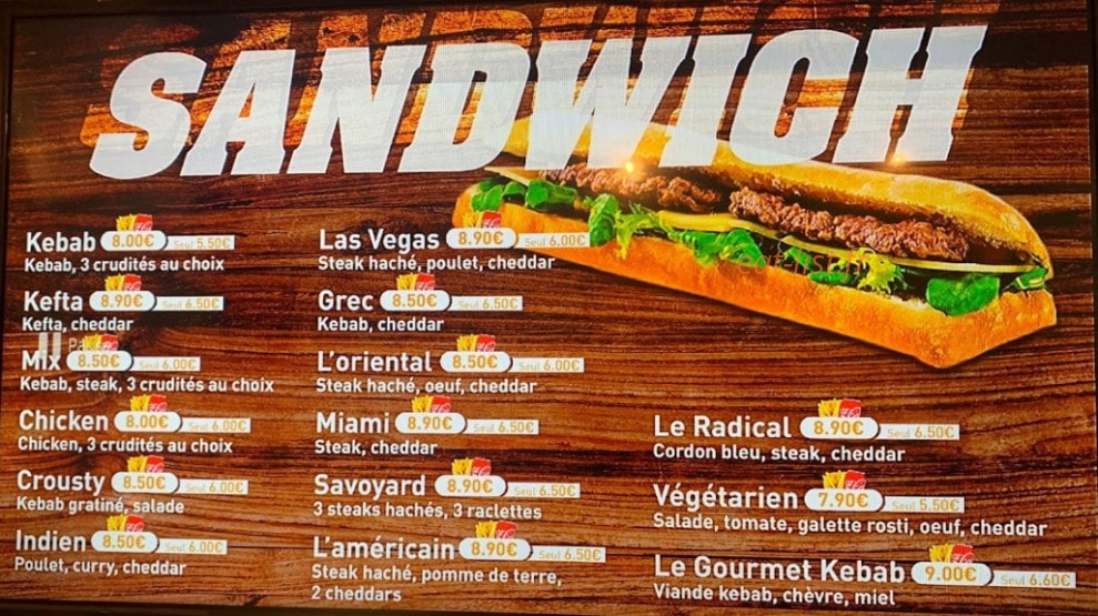 Mac doner — carte page 1