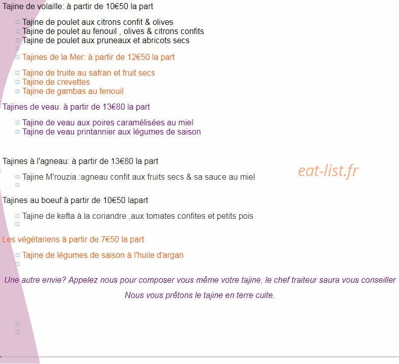 Pastilla tempura — carte page 5