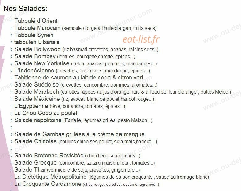 Pastilla tempura — carte page 3