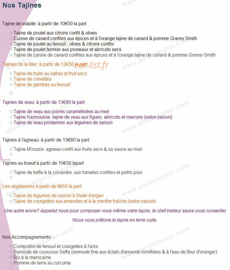 Pastilla tempura — carte page 5